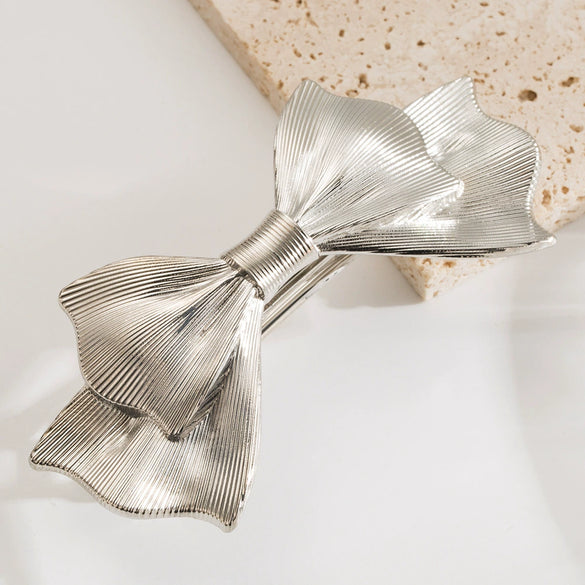 Wholesale Alloy Hair Clip Geometric Bow Electroplating Women's Hair Accessories