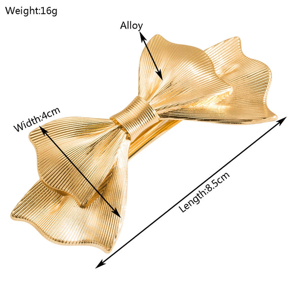 Wholesale Alloy Hair Clip Geometric Bow Electroplating Women's Hair Accessories