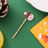 Wholesale Alloy Hair Clips With Christmas Snowman Elk Bell Electroplated Women's Hair Accessories