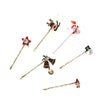 Wholesale Alloy Hair Clips With Christmas Snowman Elk Bell Electroplated Women's Hair Accessories