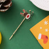 Wholesale Alloy Hair Clips With Christmas Snowman Elk Bell Electroplated Women's Hair Accessories