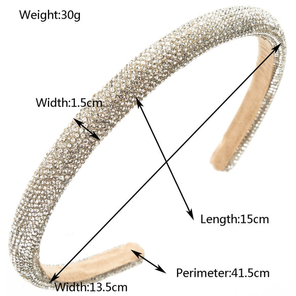 Wholesale Alloy Hair Hoop Women's Diamond Simple Geometric Headband Hair Accessories