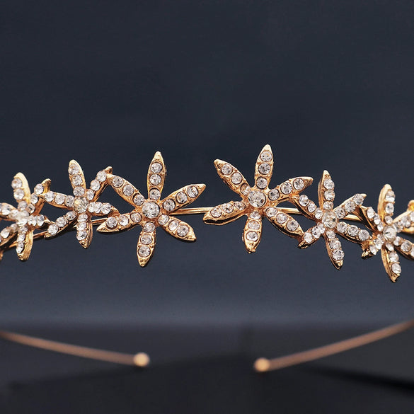 Wholesale Alloy Hairband For Women With Stars Rhinestone Pattern And Electroplating Treatment Suitable For Daily Travel