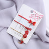 Wholesale Alloy Hairpin With Frosted Bow And Double Happiness Pattern Electroplated Baking Varnish For Women