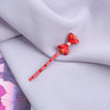 Wholesale Alloy Hairpin With Frosted Bow And Double Happiness Pattern Electroplated Baking Varnish For Women