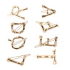 Wholesale Alloy Hairpin With Goldplated Letter And Plaid Pattern Popular Frog Clip Jewelry For Women