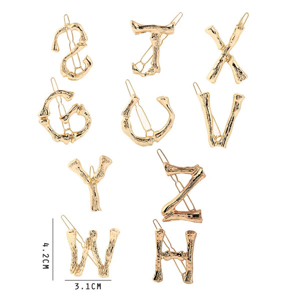 Wholesale Alloy Hairpin With Goldplated Letter And Plaid Pattern Popular Frog Clip Jewelry For Women