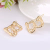 Wholesale Alloy Hairpin With Goldplated Letter And Plaid Pattern Popular Frog Clip Jewelry For Women