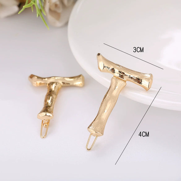Wholesale Alloy Hairpin With Goldplated Letter And Plaid Pattern Popular Frog Clip Jewelry For Women
