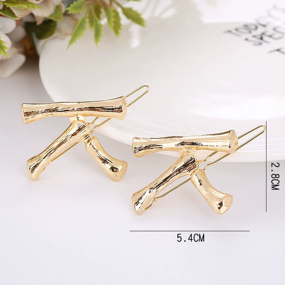 Wholesale Alloy Hairpin With Goldplated Letter And Plaid Pattern Popular Frog Clip Jewelry For Women