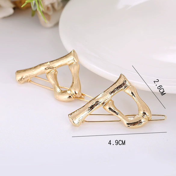 Wholesale Alloy Hairpin With Goldplated Letter And Plaid Pattern Popular Frog Clip Jewelry For Women