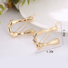 Wholesale Alloy Hairpin With Goldplated Letter And Plaid Pattern Popular Frog Clip Jewelry For Women