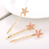 Wholesale Alloy Hairpin With Starfish Shell Design And Electroplating Treatment For Women