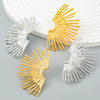 Wholesale Alloy Half Sunflower Women's Ear Jewelry With Electroplating And Vintage Metallic Style