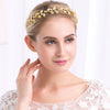 Wholesale Alloy Handmade Bride Leaf Headdress With Rhinestone Crown For Women