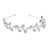 Wholesale Alloy Handmade Bride Leaf Headdress With Rhinestone Crown For Women