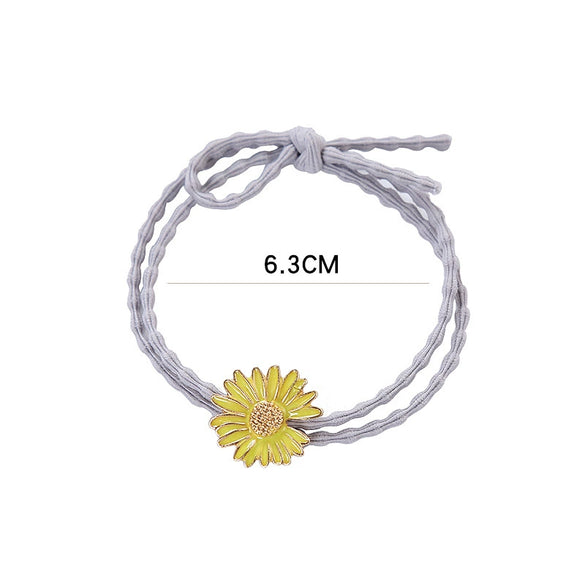 Wholesale Alloy Handmade Daisy Flower Hair Rope Headband Bow For Girls