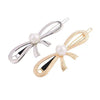 Wholesale Alloy Handmade Electroplated Women's Bow Side Clip Hairpin Hair Accessory