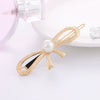 Wholesale Alloy Handmade Electroplated Women's Bow Side Clip Hairpin Hair Accessory