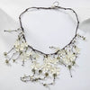Wholesale Alloy Handmade Floral Multilayer Bohemian Style Women's Necklace With Snake Bone Chain