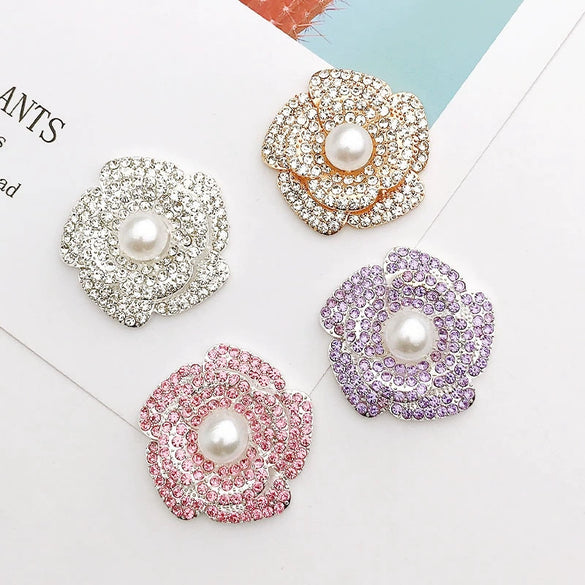 Wholesale Alloy Handmade Flower Diamond Jewelry And Mobile Phone Case Accessories Materials