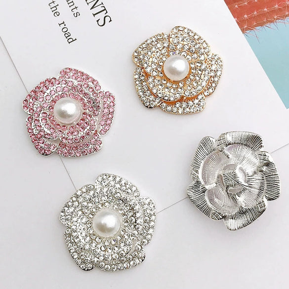 Wholesale Alloy Handmade Flower Diamond Jewelry And Mobile Phone Case Accessories Materials