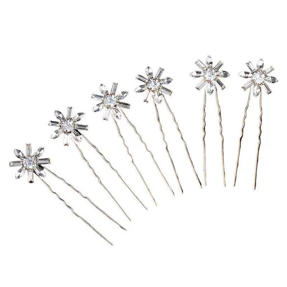 Wholesale Alloy Handmade Flower Ushaped Bridal Hairpin Hair Accessories