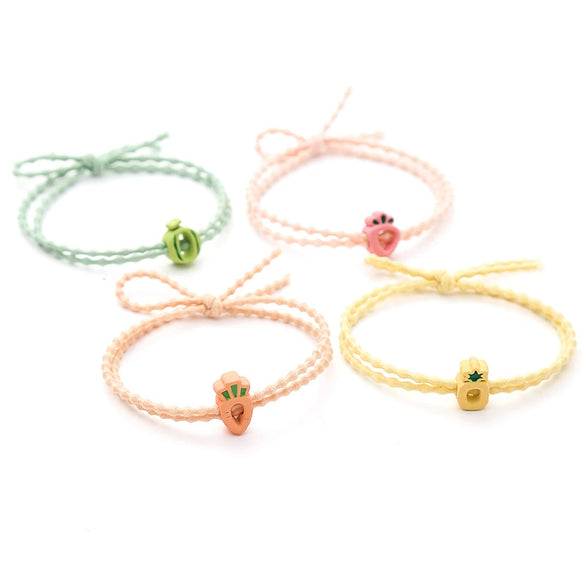 Wholesale Alloy Handmade Fruit Shaped Hair Bands Pineapple Strawberry Carrot Hollow Design