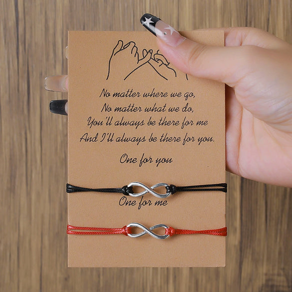 Wholesale Alloy Handmade Geometric Couple Friendship Bracelet