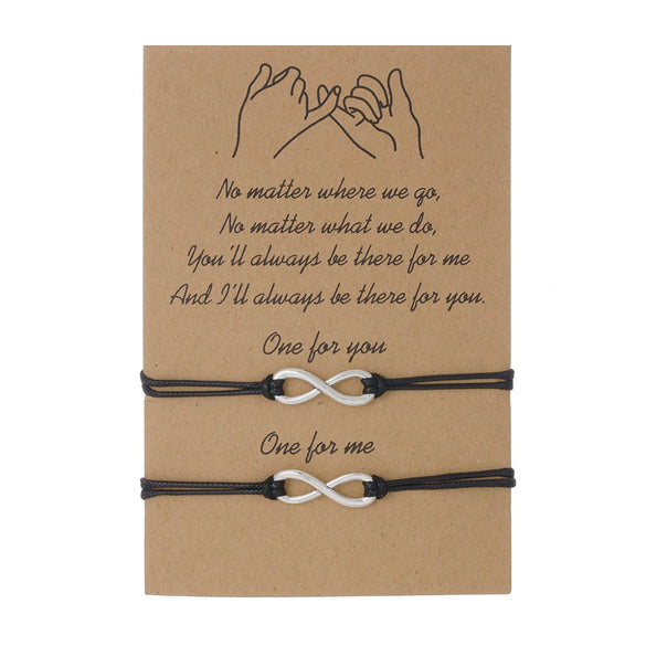 Wholesale Alloy Handmade Geometric Couple Friendship Bracelet