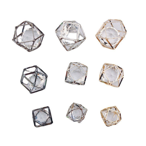 Wholesale Alloy Handmade Hollow Three Dimensional Shaped Zircon Rhinestone Hair Accessories Electroplated