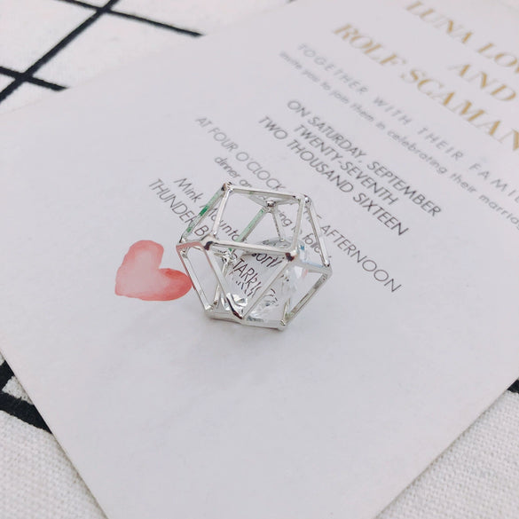 Wholesale Alloy Handmade Hollow Three Dimensional Shaped Zircon Rhinestone Hair Accessories Electroplated
