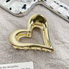 Wholesale Alloy Handmade Hollowout Love Shape Female Hair Shark Clip Hair Accessories