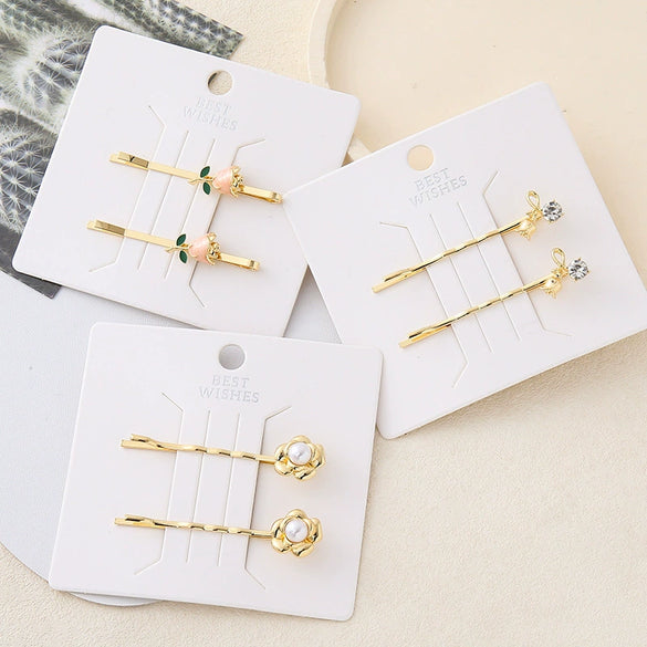 Wholesale Alloy Handmade Onepiece Clip Hairpin With Plants And Flowers Style For Women