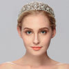 Wholesale Alloy Handmade Retro Baroque Round Cake Crown Diamond Headband Women's Hair Accessories