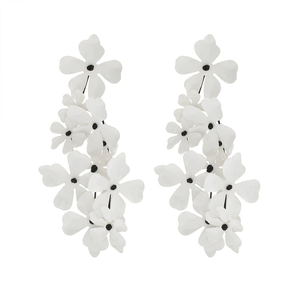 Wholesale Alloy Handwoven Knot Paint Flower Earrings For Women Cute Style Handmade