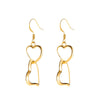 Wholesale Alloy Heart Earrings With Electroplating Treatment Simple Style