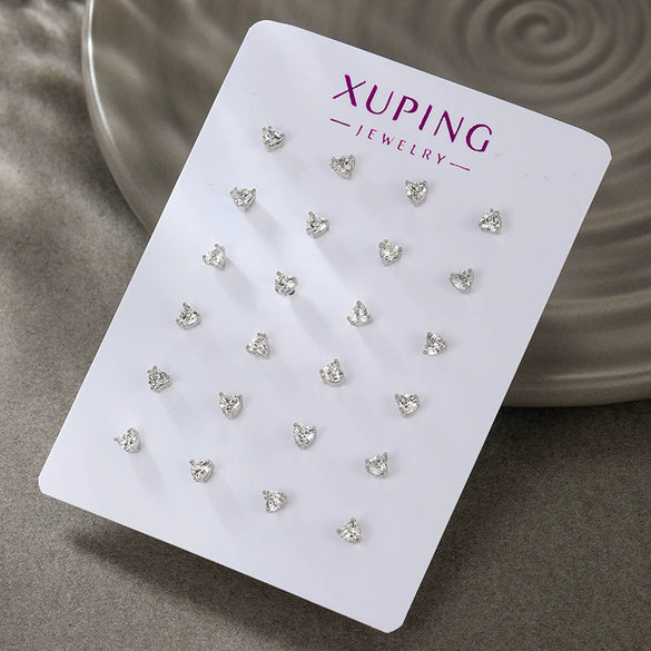 Wholesale Alloy Heart Geometric Sweet Style Electroplated Women's Earrings