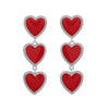 Wholesale Alloy Heart Pattern Dripping Oil Style Women's Earrings