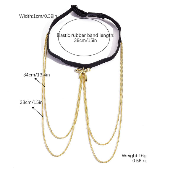 Wholesale Alloy Heart Pattern Electroplating Exaggerated Multichain Women's Thigh Leg Chain