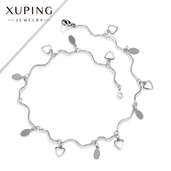 Wholesale Alloy Heart Pattern Tassel Anklet For Women