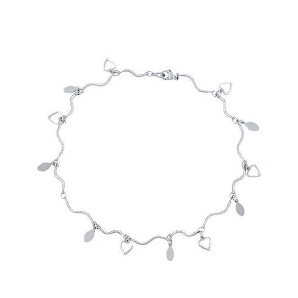 Wholesale Alloy Heart Pattern Tassel Anklet For Women