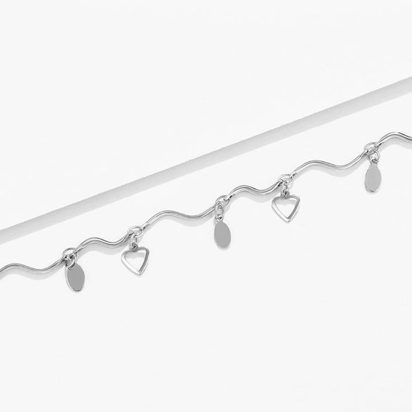 Wholesale Alloy Heart Pattern Tassel Anklet For Women