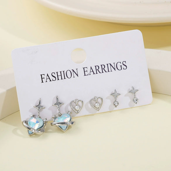 Wholesale Alloy Heart Shape Electroplated Sweet And Cool Style Women's Earrings