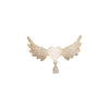 Wholesale Alloy Heart Shape Electroplated Women's Angel Wings Love Brooch Clothes Accessories