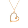 Wholesale Alloy Heart Shape Elegant Microinlaid Zircon Necklace Pendant With Electroplating
