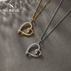 Wholesale Alloy Heart Shape Elegant Microinlaid Zircon Necklace Pendant With Electroplating