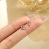 Wholesale Alloy Heart Shape French Retro Electroplated Women's Beanie Earrings