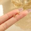 Wholesale Alloy Heart Shape French Retro Electroplated Women's Beanie Earrings