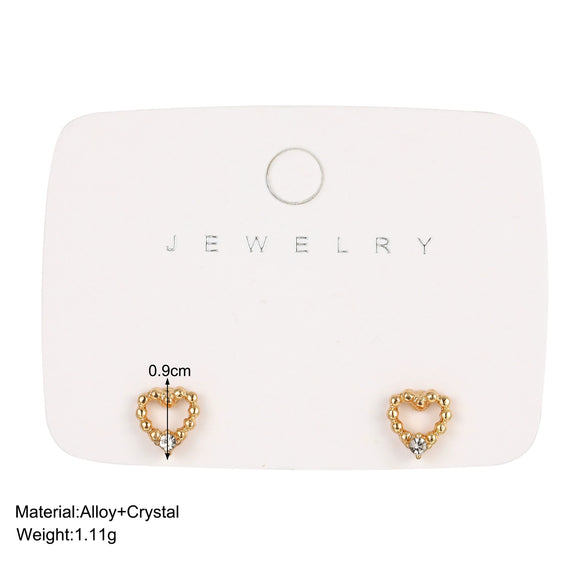 Wholesale Alloy Heart Shape French Retro Electroplated Women's Beanie Earrings